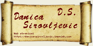 Danica Sirovljević vizit kartica